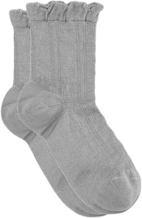 Ganni Short Ruffle Socks Ankelstrømper Str XS/S - hos Magasin