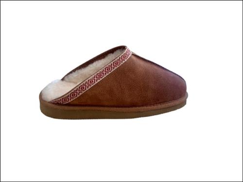 Se Royal Slippers Crown Kvinde Brown Hjemmesko Str 44 - hos Magasin ved Magasin