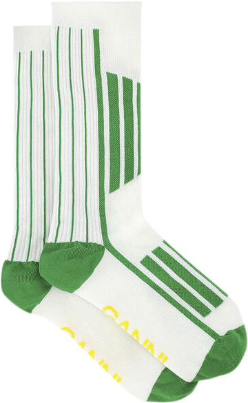 Se Ganni Sporty Socks Ankelstrømper Str M/L - hos Magasin ved Magasin