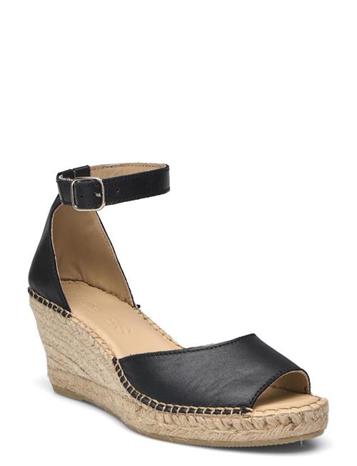 Selected Femme Slfingrid Leather Wedge Espadrilles Selected Femme Black