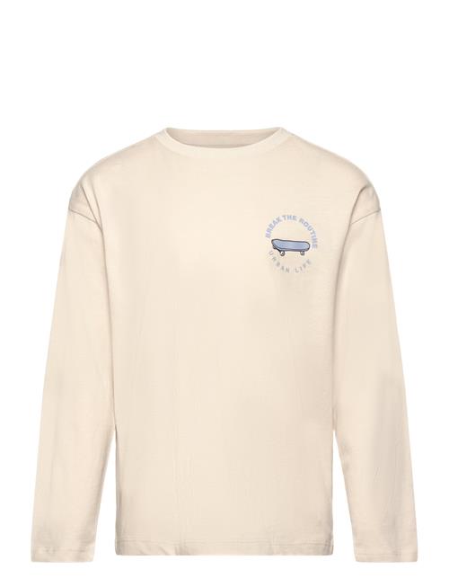 Mango Printed Long Sleeve T-Shirt Mango Cream