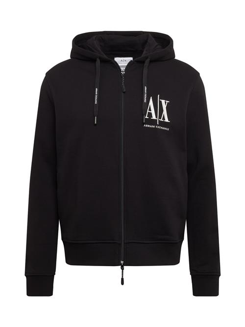 ARMANI EXCHANGE Sweatjakke  sort / hvid