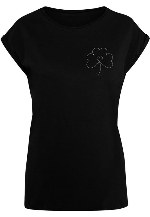 Se Merchcode Shirts 'Spring - Leaf Clover Flower'  sort / hvid ved About You