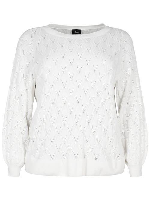 Zizzi Pullover 'MELSA'  offwhite