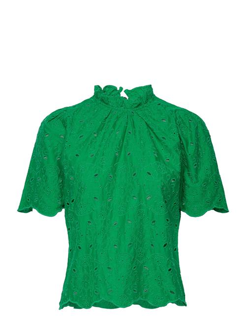 Lindex Blouse Emma Embroidery Anglais Lindex Green