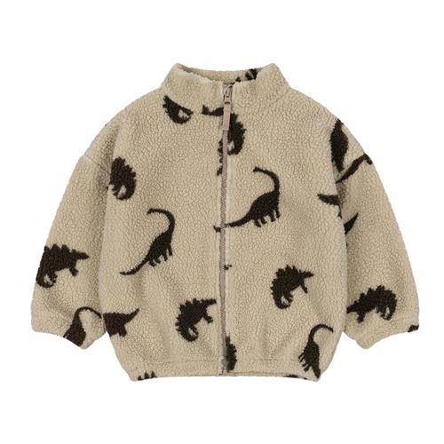 Se Konges Sløjd JODY TEDDY JACKET GRS DINO SILHOUETTE | Beige | 2 years ved Babyshop