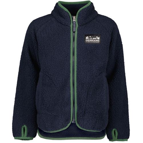 Didriksons GIBBS KIDS FULLZIP 2, Navy Gibbs Fullzip Kids Jacket Navy | Marine blå | 90 cm