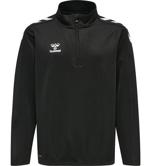 Se Hummel Sweatshirt - hmlCore XK Half Zip Poly - Sort ved KidsWorld