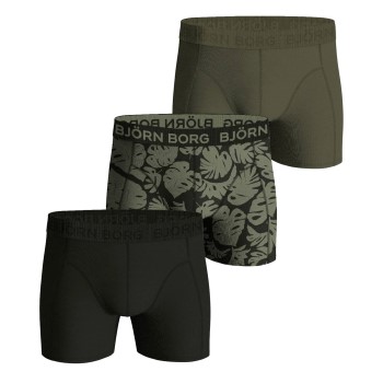 Björn Borg 3P Cotton Stretch Boxer 1721 Militærgrøn  bomuld Medium Herre