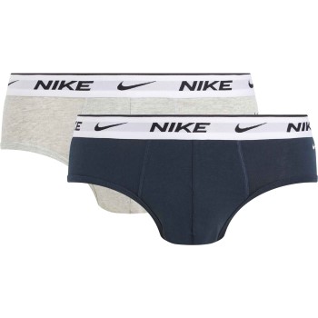 Nike 4P Everyday Cotton Stretch Brief Grå/Blå bomuld Small Herre