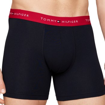 Tommy Hilfiger 3P Boxer Brief WB Sort/Rød bomuld X-Large Herre