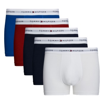 Tommy Hilfiger 5P Signature Cotton Essential Trunk Blå/Rød bomuld X-Large Herre