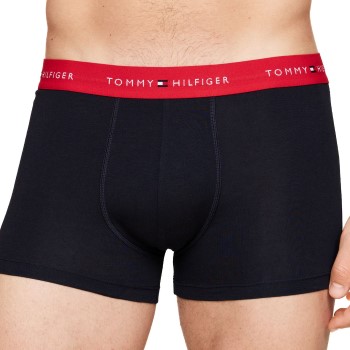 Tommy Hilfiger 3P WB Trunks Sort/Rød bomuld Medium Herre