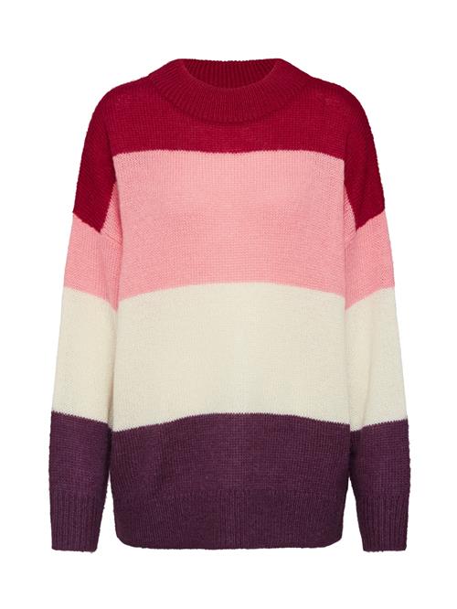 Se EDITED Pullover 'Ulani'  aubergine / lyserød / rød / hvid ved About You