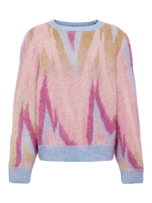 Se KIDS ONLY Pullover 'LOTTIE'  lyseblå / oliven / fuchsia / lyserød ved About You