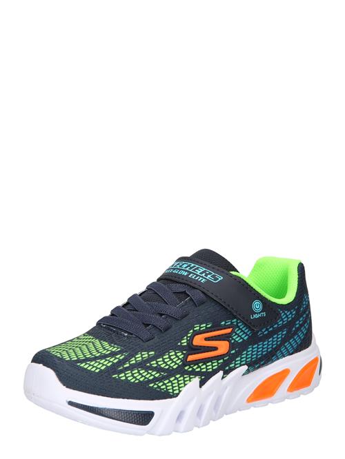 SKECHERS Sneakers 'Flex-Glow Elite - Vorlo'  turkis / natblå / lysegrøn / orange