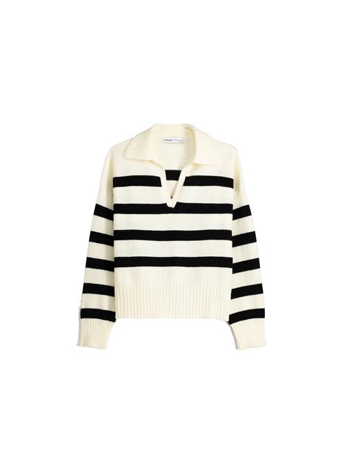 Bershka Pullover  ecru / sort