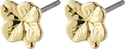 Se Pilgrim Octavia Recycled Clover Earrings Goldplated one size - Ørestikker hos Magasin ved Magasin