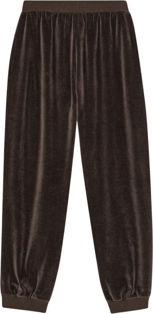 Moshi Moshi Mind Mally Sweatpants Velvet Kvinde Dark Brown Bukser Str S - hos Magasin