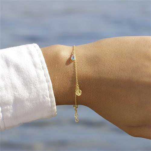 Se With love darling Planet Bracelet Vermeil (925 Sterling Silver Gold Plated 2. 5 Micron) ONE SIZE - Kædearmbånd Med Vedhæng hos Magasin ved Magasin