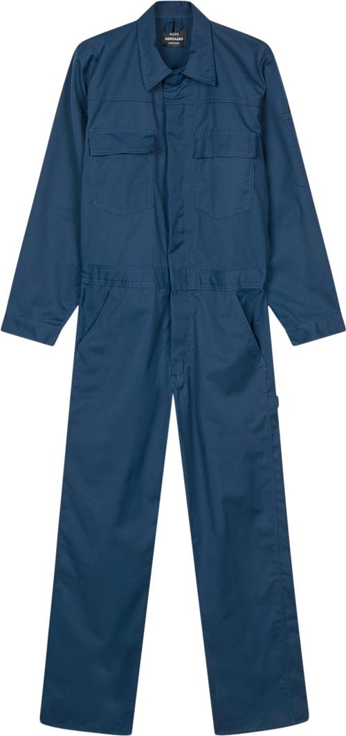 Se Mads Nørgaard - Copenhagen Kansas MN Twill Boilersuit Mand Blå Casual Bukser Str 54 - hos Magasin ved Magasin