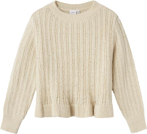 Name It Nkfroway LS Knit Str 134/140 - Summer Sand Strik hos Magasin