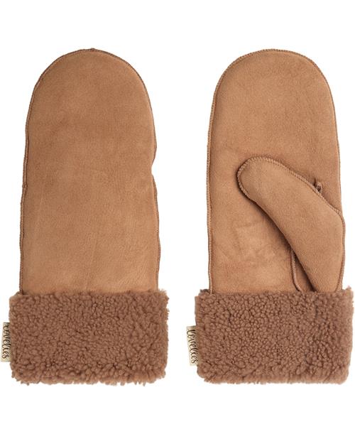 Se Lovelies Belukta Mittens - Sheep Suede With Curly Shearling Around S - Vanter hos Magasin ved Magasin