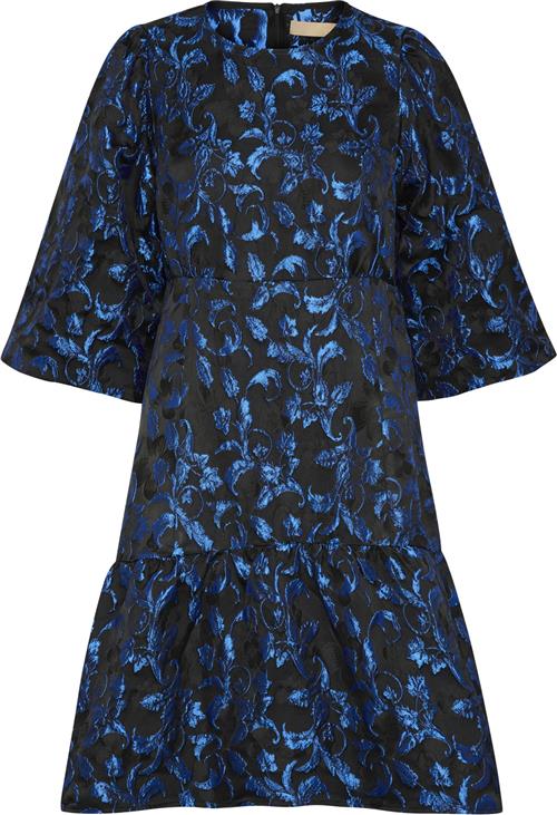 Culture Cuastro Dress Kvinde Blue Flower Korte Kjoler Str L - hos Magasin