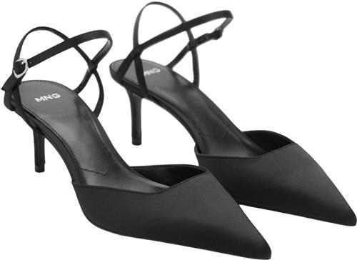 Se MANGO Highheeled Shoes With Straps Kvinde Black Slingbacks Str 41 - hos Magasin ved Magasin