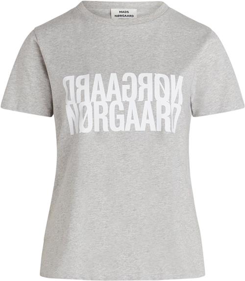 Mads Nørgaard - Copenhagen Single Organic Trenda P Tee FAV Kvinde Light Grey Melange Kortærmede T-shirts Regular Fit Str XL - Bomuld hos Magasin