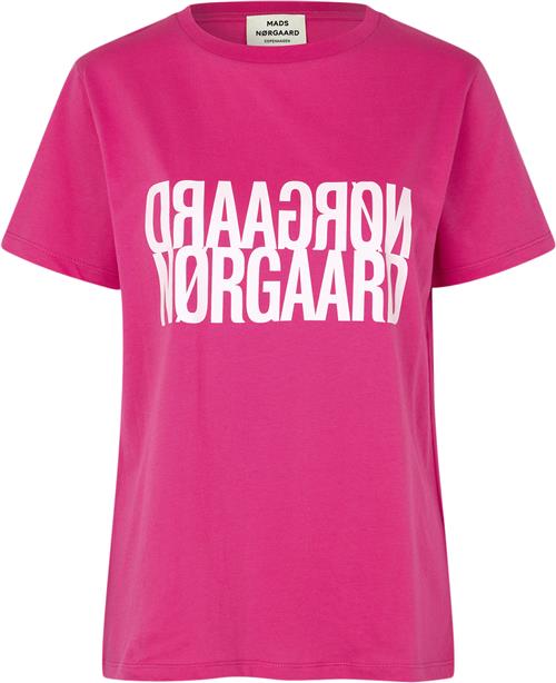 Mads Nørgaard - Copenhagen Single Organic Trenda P Tee Kvinde Fuchsia Purple Kortærmede T-shirts Regular Fit Str M - Bomuld hos Magasin