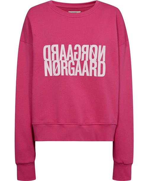 Se Mads Nørgaard - Copenhagen Organic Sweat Tilvina Sweatshirt Kvinde Fuchsia Purple Sweatshirts Str XL - hos Magasin ved Magasin