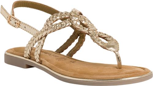 Tamaris 128155-42 Kvinde Light Gold Flade Sandaler Str 39 - hos Magasin