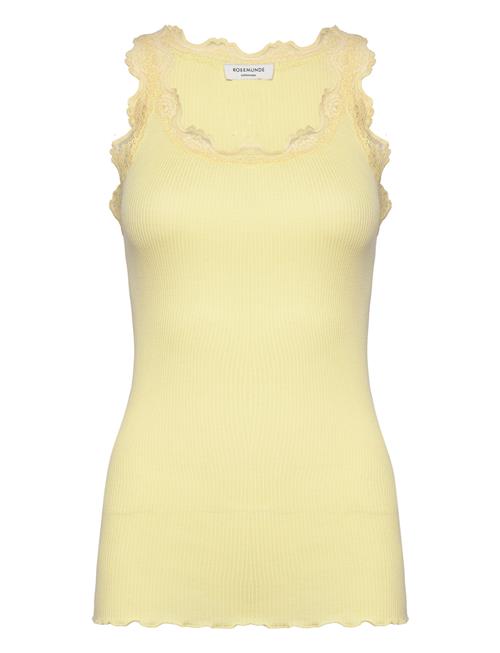 Rwbabette Sl U-Neck Long Lace Top Rosemunde Yellow