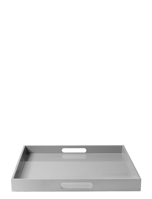 Lux Lacquer Tray W/Handle Mojoo Grey