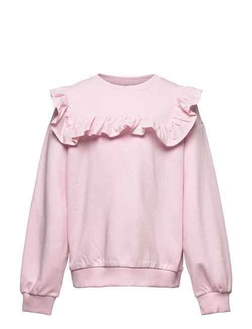 Kogofelia L/S Frill O-Neck Bo Swt Kids Only Pink