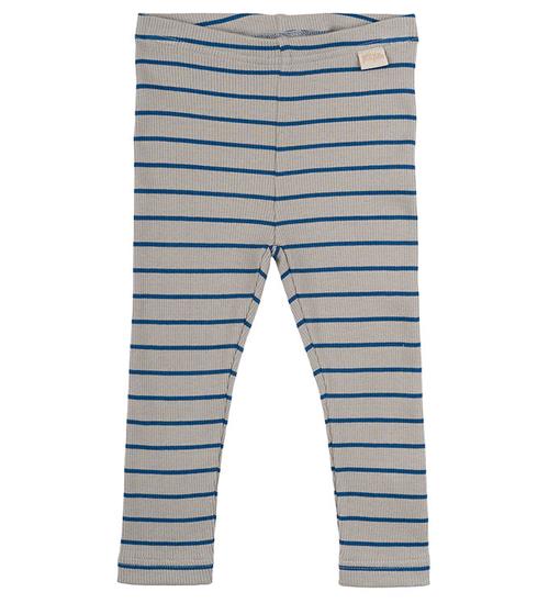 Petit Piao Leggings - Rib - Modal - Deep Cobalt/Grey Stone