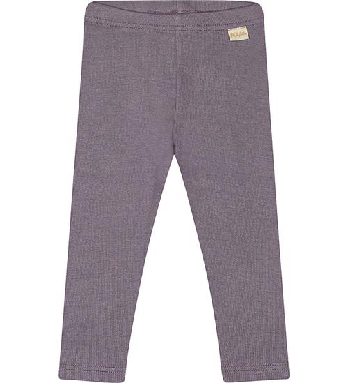 Se Petit Piao Leggings - Rib - Modal - Dusty Violet ved KidsWorld