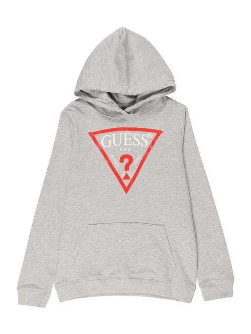 Se GUESS Sweatshirt  grå / rød / hvid ved About You