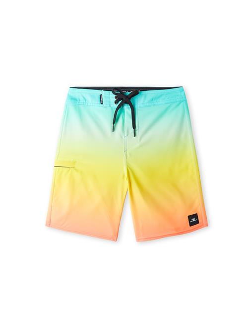 O'NEILL Badeshorts 'Hyperfreak Heat Fade 16'  aqua / lemon / koral / fersken