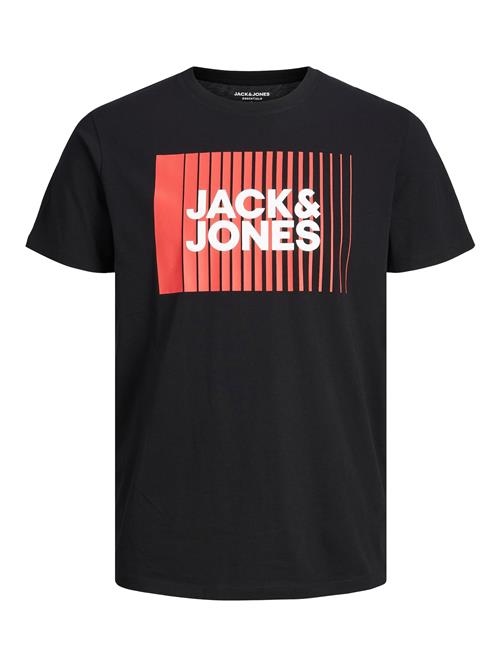 JACK & JONES Bluser & t-shirts 'JJCorp'  rød / sort / hvid