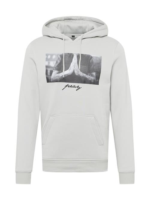 Se Mister Tee Sweatshirt 'Pray'  lysegrå / sort / hvid ved About You