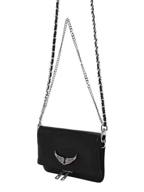 Zadig & Voltaire Skuldertaske 'ROCK YOUR WINGS'  sort / sølv / transparent