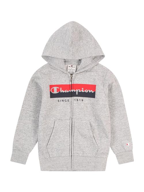 Champion Authentic Athletic Apparel Sweatjakke  lysegrå / rød / sort