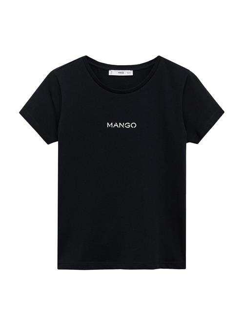 Se MANGO Shirts 'Mangolog'  sort / sølv ved About You