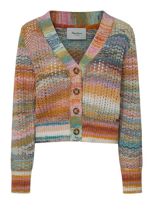 Se Pepe Jeans Cardigan 'INDIA'  blå / lyseblå / orange / hvid ved About You