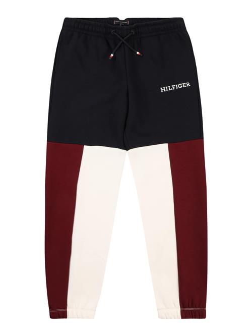 TOMMY HILFIGER Bukser  navy / rubinrød / offwhite