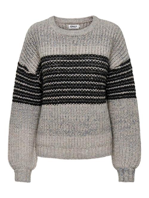 Se ONLY Pullover 'Lucilla'  stone / sort / sølv ved About You