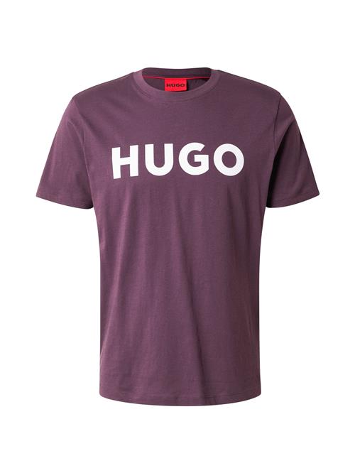 HUGO Bluser & t-shirts 'Dulivio'  aubergine / hvid