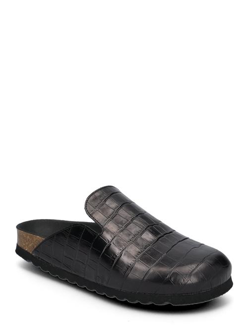 Bianco Biagem Classic Slide Croco Bianco Black